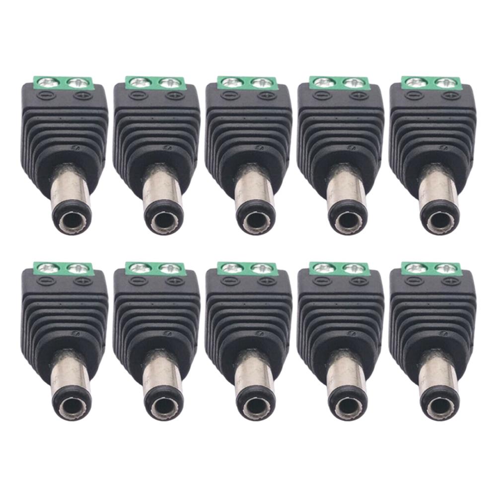 Reliable and Durable 10PCS Male DC Power Plug 5 5 x 2 1MM Adapter Connector  for CCTV and LED Power Supply China Mainland