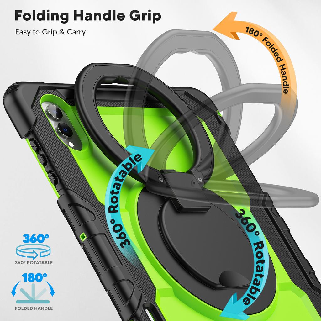 360 Rotating Handle Grip Case For Samsung Galaxy Tab S11 Ultra 2025 14.6" SM-X930 X936 Rugged Stand Cover With Shoulder Strap