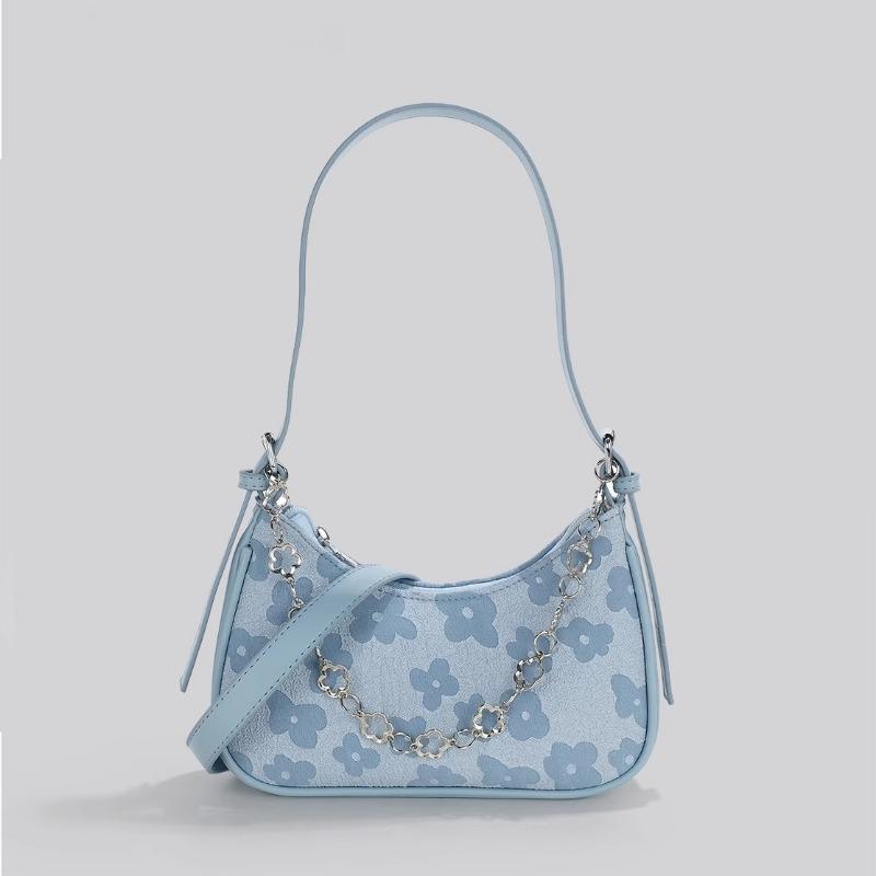 Chain Crescent-shaped Bag, Versatile Jacquard Small Bag, Single-shoulder Crossbody Bag, Underarm Bag