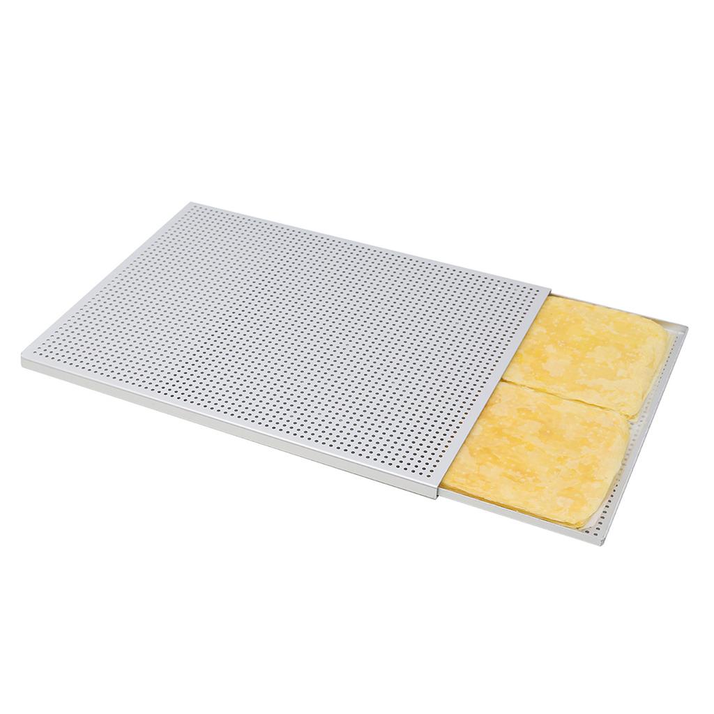 Set Of 2 Multipurpose Baking Tray Nonstick Oven Sheet for Puff Pastry Perforated Mille Feuille Rectangular Pastry Molds