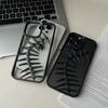 3D Fishbone Hollow Dissipate Heat Phone Case For iPhone 16 15 14 13 12 11 Pro Max Shockproof Frosted Soft Silicone Cover