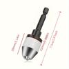 1/2pcs Keyless Drill Chucks,Hex Shank Drill Bit Adapter,Fast Change Tool for Impact Drill,Metal Construction,No Power Required
