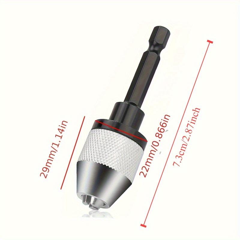 1/2pcs Keyless Drill Chucks,Hex Shank Drill Bit Adapter,Fast Change Tool for Impact Drill,Metal Construction,No Power Required
