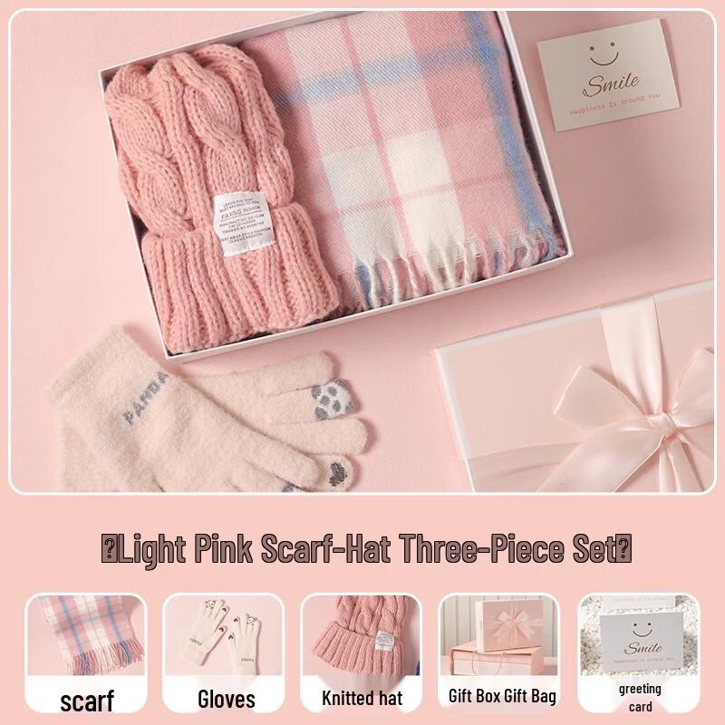 Three Dolphins AQ Women's Scarf, Gloves & Hat 3-Piece Set