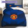 Man Utd2 Pattern Bedding Quilt Set  Home Decoration  Gift (1 * duvet cover + 2 * pillowcase  without core)