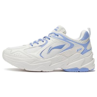 Trendige Vielseitige Stoßdämpfende Rutschfeste Abriebfeste Low-Top Laufschuhe Damen Sneaker Weiß Blau ARLS008-2