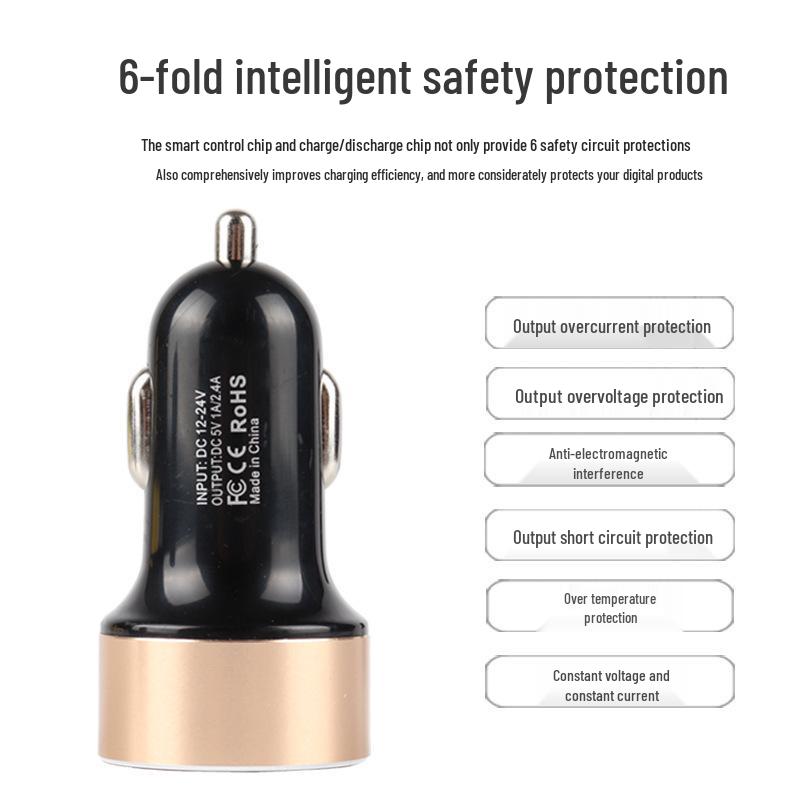 Dual-Port Fast Car Charger Adapter with Flash Charge
