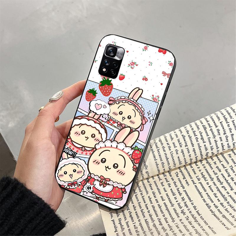 Phone Case For Xiaomi Poco C71 15T 14T Pro Redmi Note 15 14 14 13 Pro Redmi A5 15C 13C Strawberry Cat Cartoon