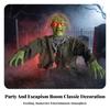 Halloween Zombie Stake Red Glowing Eyes GreenFaced Figure Tattered Cloth Garden Ornament