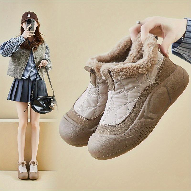 Women's Fleece-Lined High-Top Snow Boots Winter Thick-Soled Round Toe Casual & Warm Winter Footwear | Stylish Winter Boots