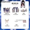 Gioco GenshinImpact Damigella Columbina Costume Cosplay Vestiti Halloween Carnevale Festa Gioco di Ruolo Uniforme Parrucca per Donne