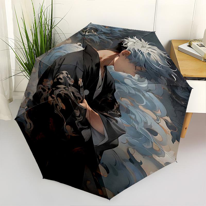 

1pc Dragon-Themed Automatic Opening/Closing Umbrella with Foldable Design, Ideal for Fans, Travelers, Daily Use, and Festive Gifts - 8-Rib Iron F