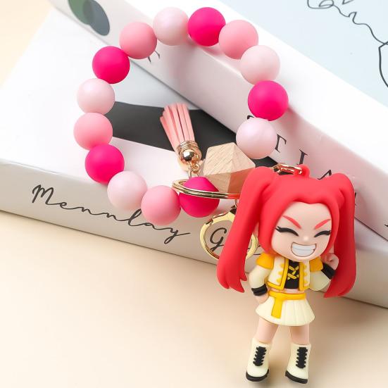 Keychain Pendant Anime Doll Charm Beads Bracelet Key Chain Party Favor Keyring Bag Charm Backpack Accessory