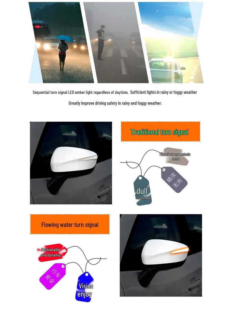 Mazda CX-3 Rearview Mirror Sequential Turn Signal & Blue Daytime Running Light