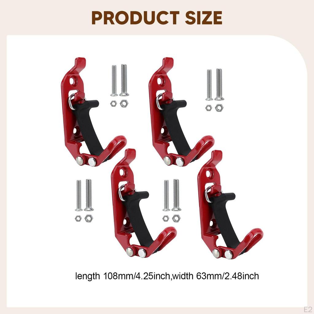 Mounting Kit (4 Pieces) with Metal And Rubber Clamps for Roof . Lightweight Portable, It Allows