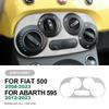for Fiat 500 Abarth 595 2012 2013 2014 2015- Made of Alcantara Suede Sticker Central Ac Panel Trim Car Interior Accessories