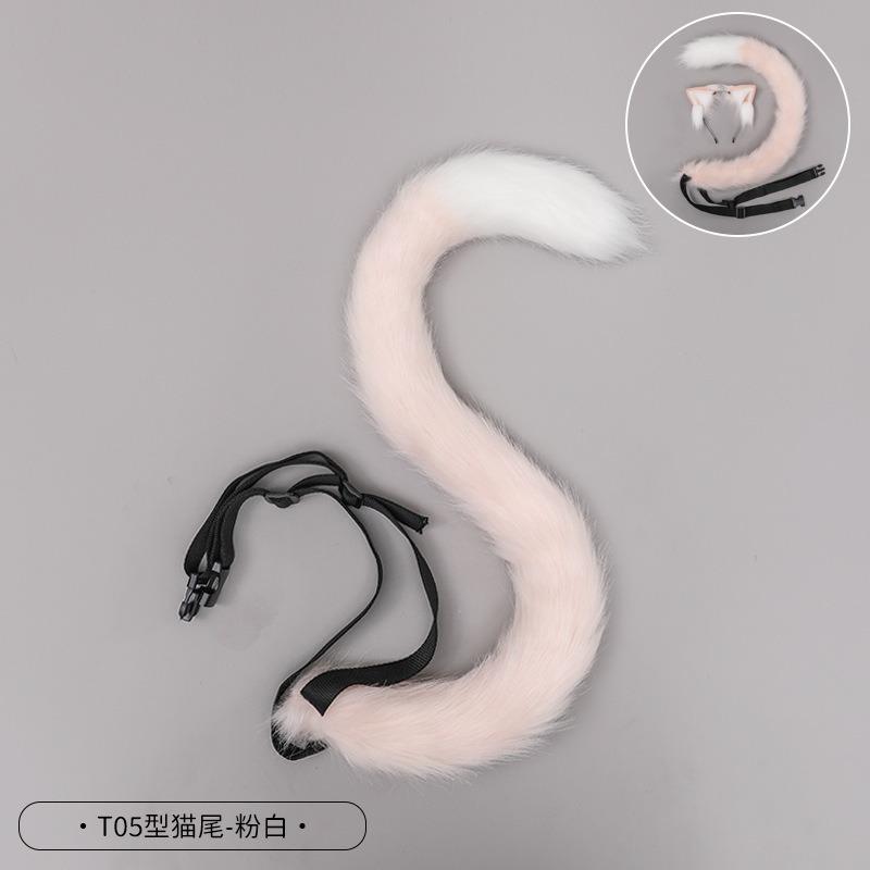 A handmade cosplay animal ear olita headdress J accessory Rem cat ear headband cat tail