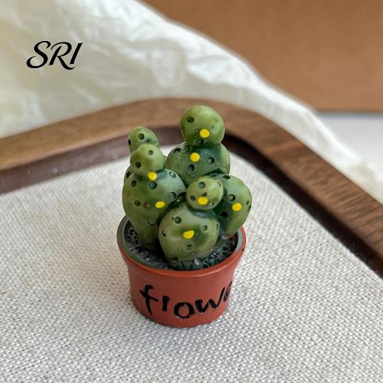 Magnetic Locker Accessory Cartoon Potted Cactus Fridge Magnet Resin 3D Mini Refrigerator Plants Kitchen Home Office Decoration Cabinet Decor