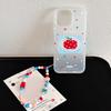 Colorful Polka Dots 17promax Three-dimensional Red Apple 16 Mobile Phone Case Iphone14 Suitable for 13 Lanyard 11 Silicone