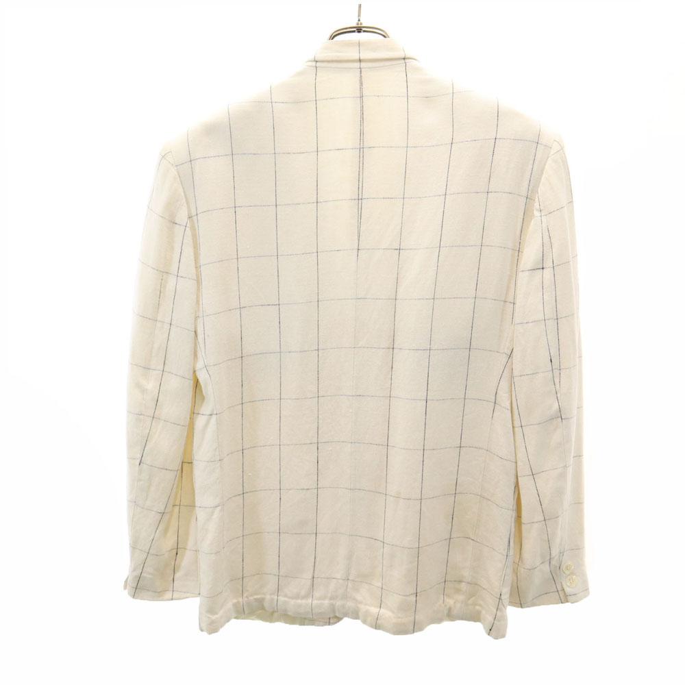 YVES SAINT LAURENT 90s Made in USA Old Windowpane Check Pattern tailored jacket Men's Used