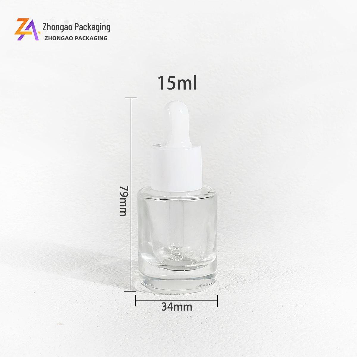 

15 мл флакон-капельница для эфирного масла с толстым дном и плоским плечом 15ml прозрачный