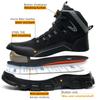 Steel Toe Safety Boots Rotating Button Men Shoes Protection Waterproof Breathable Work Shoes for Men Anti Wear-resistant Static