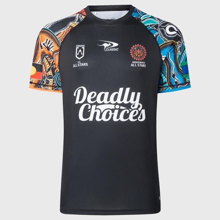 2026 Neues NRL Indigenous All Stars "Deadly Choices" Trainings-Trikot Herren Y2K T-Shirt Geeignet für den täglichen Gebrauch und Trainingskleidung