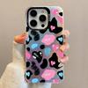 Fashion Brown Leopard Phone Case For iPhone 14 15 Plus 11 12 Pro 13 ProMax Max for iPhone14/15Plus Laser Plated Silicone Cover