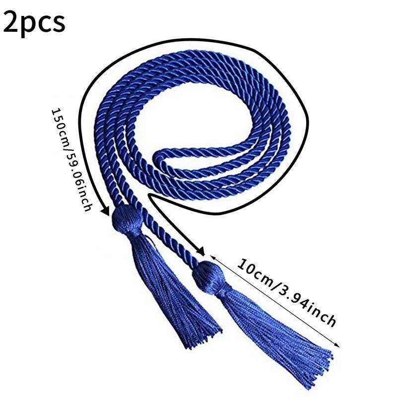 1/2pcs Graduation Honor Cords Craft Braided Tassels Drawstring Rope Polyester Yarn Honor Cord Graduation Students Bachelor Gown