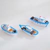 Micro Landscape Blue Boat Model Small Fishing Boat Ornament Sail Boat Figurine  Children's Room