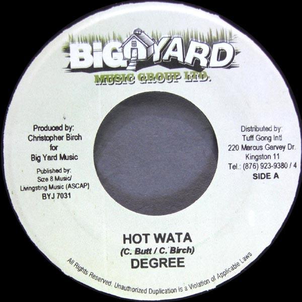 

7inch Record GENERAL DEGREE / DAVILLE - Hot Wata / Bounce U Right BYJ7031 Big Yard Music Jamaica Reggae, Ska & Dub Used