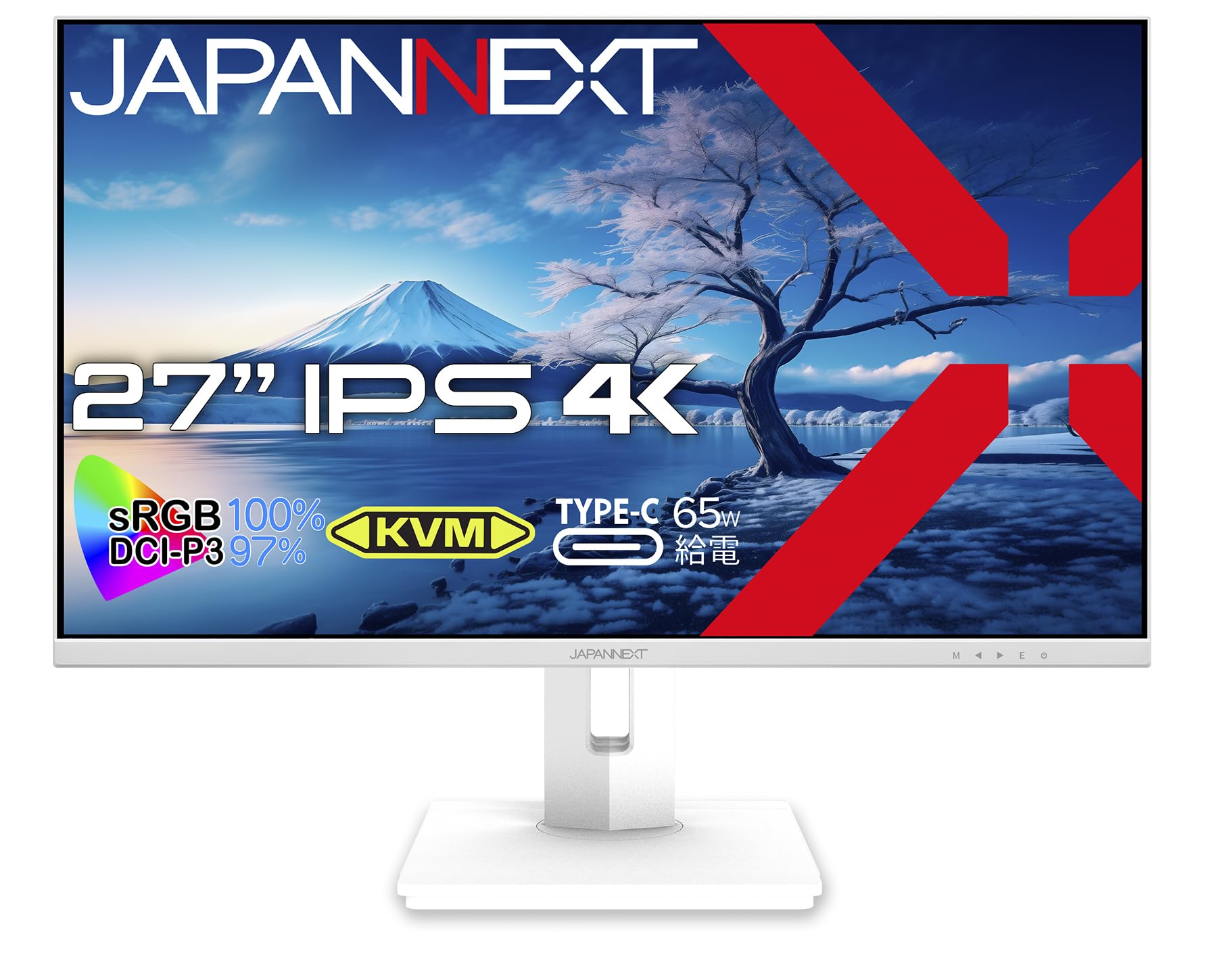 

JAPANNEXT 27-inch Monitor 4K UHD 3840x2160 Resolution IPS Display (KVMHDMIUSB-C Power Supply (65W) DisplayPortBuilt-in SpeakerHeight