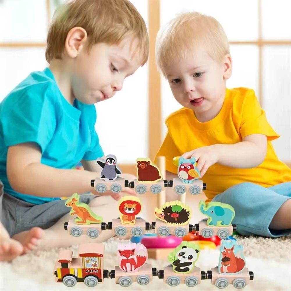 Transportation Train Wooden Toy Educational Wooden Magnetic Train Magnetic Train Toys  Kids Toy