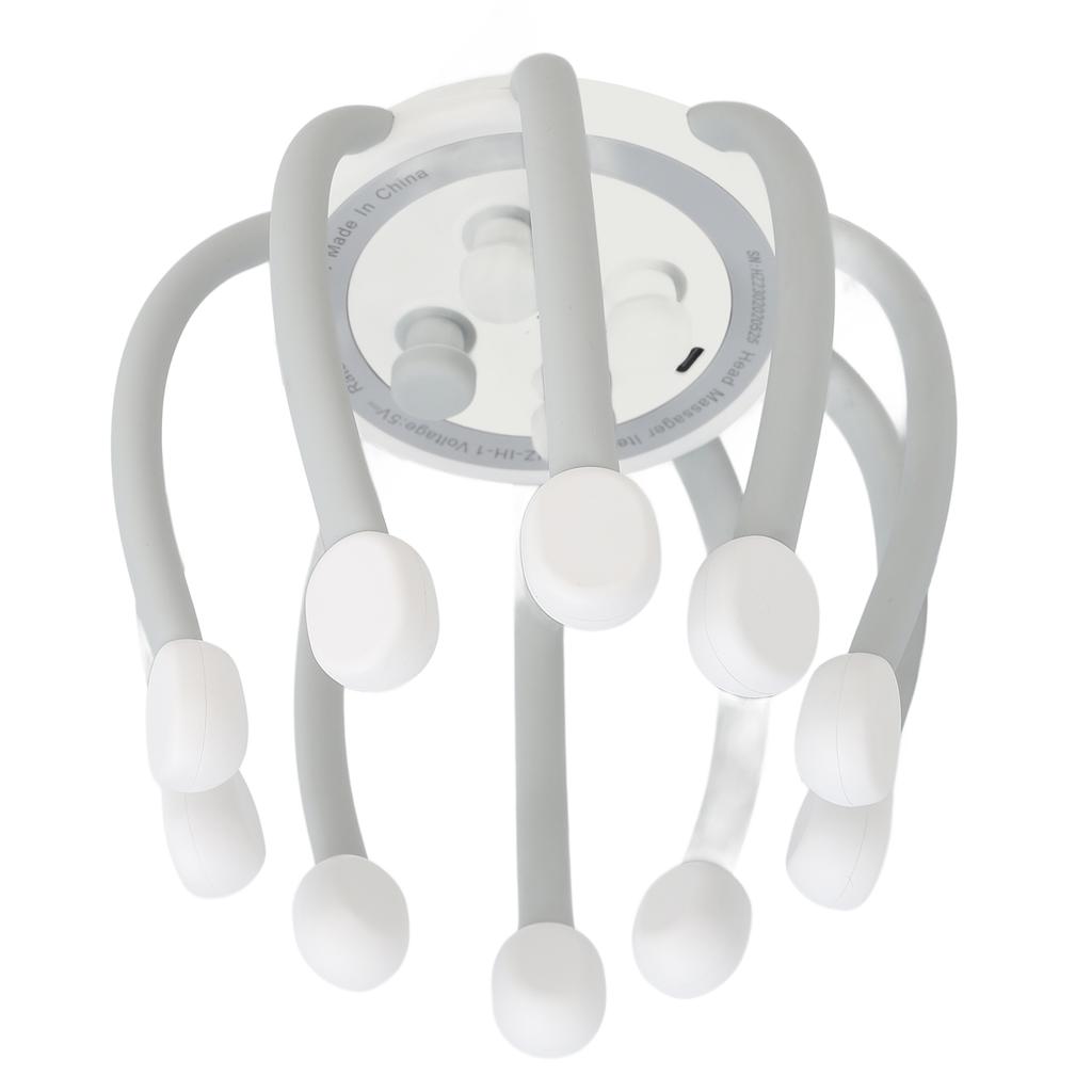 Bluetooth Electric Scalp Massager 5 Modes Reduce Pressure Adjustable Head Scalp Massager White