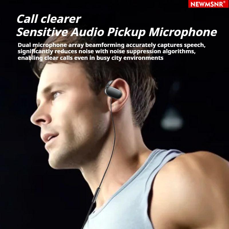 For Business Open Ear Type C&3.5mm Wired Headphones Stereo Sound Sports Earbuds Gamer Headsets Earphones with HD mic For Samsung