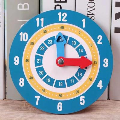Kids Montessori Materials Wooden Clock Toys Time Learning Teaching Aids Educational Toys For Children School Clever Board Toy