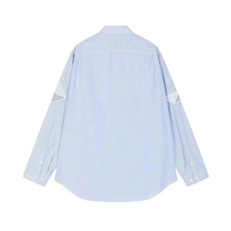 CROQUIS Men's 2026 Autumn Loose Fit Striped Long Sleeve Shirt