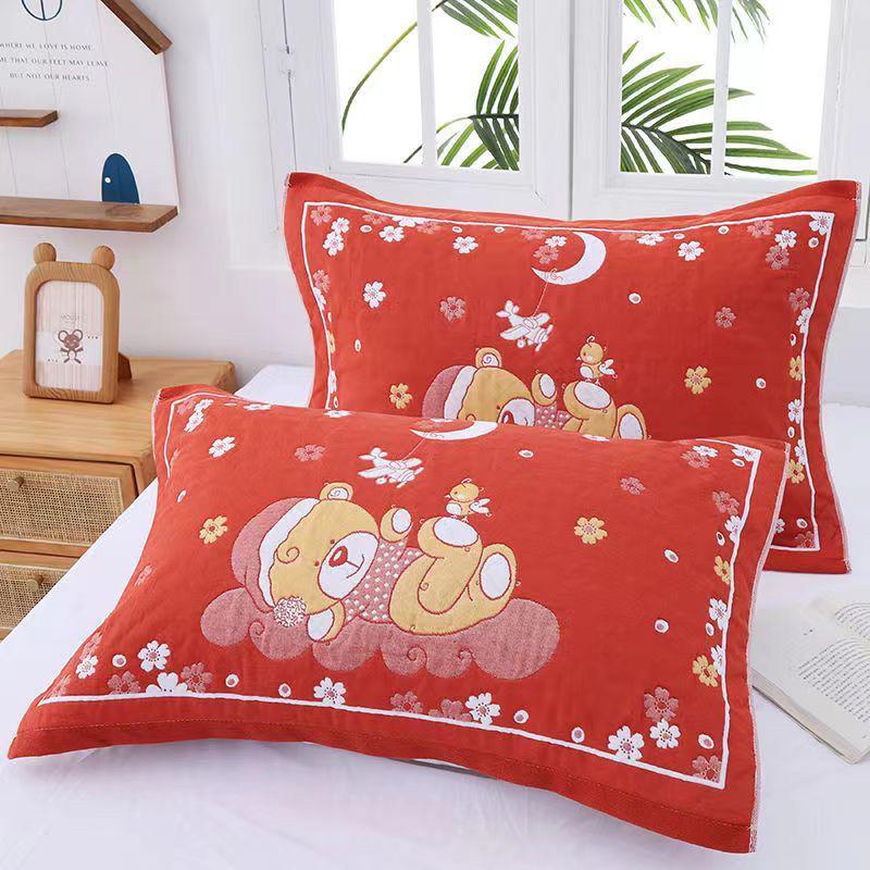 

Набор из двух наволочек из хлопковой марли: Мягкий, Плотный, Влаговпитывающий, Идеально подходит для взрослых и пар, Всесезонное использование Universal 1-piece