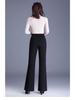 2025 Winter High-End Damen Koreanischer Stil High-Waist Seiden-Baumwoll-Schlankmachende Micro-Flare-Hose