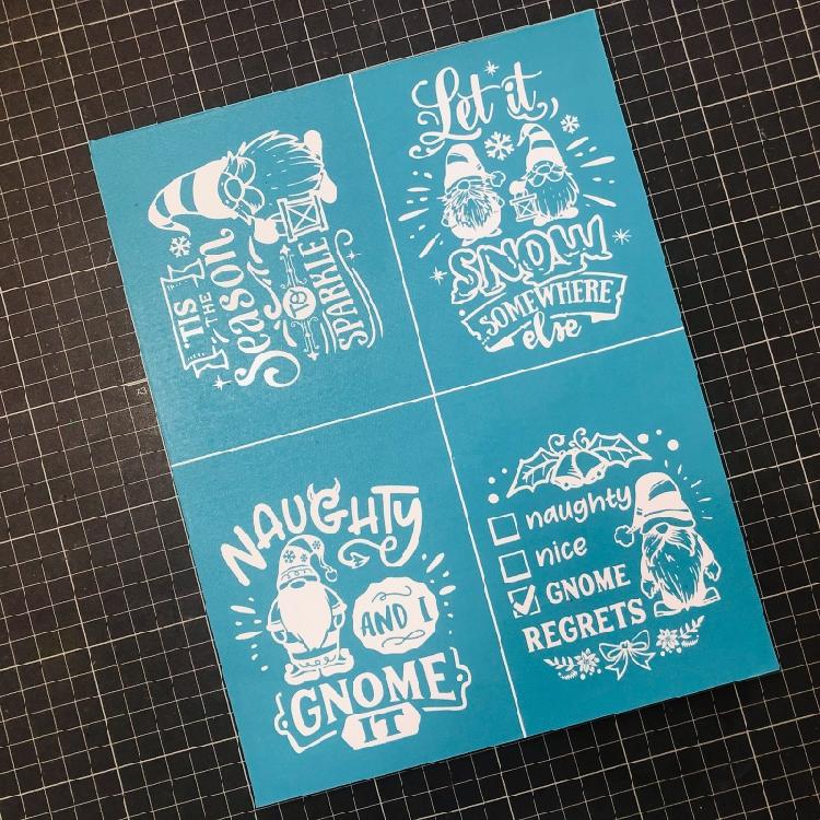 Naughty Gnome Self Adhesive  Snowflake Letters DIY T-Shirt Pillow Fabric Bags