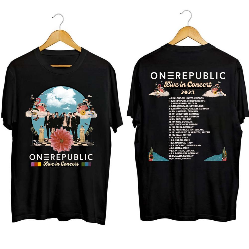 Rare Onerepublic Black 100% Cotton twoside Size S-4XL Unisex T-Shirt XXXL