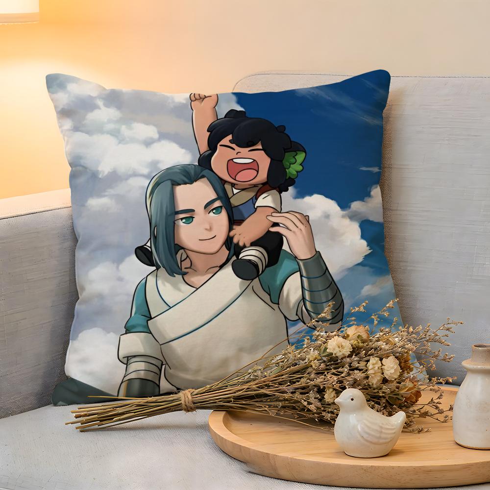 Cushion Cover  Linen  SkinFriendly Soft Decorative Case For Sofa Home Decor Kwaii Anime The Legend Of Hei Pillow cover