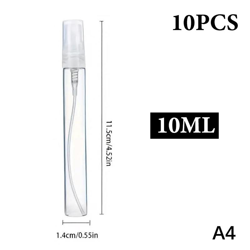

10/50/100PCS 10ml 5ml 3ml Glass Spray Bottle Portable Refillable Perfume Empty Bottle Atomizer Pump Spray Bottle Transparent