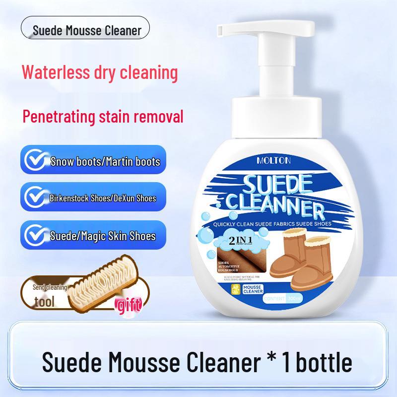 

300ml Blue Snow Boot Cleaner: Suede Cleaner, Waterless Foam Solvent