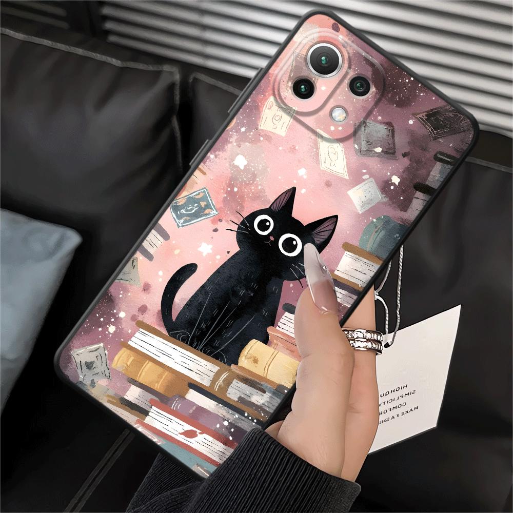 

Funda Phone Cover Case for Xiaomi Mi 12 11T 10T 12T Pro 11 12X 13 Lite 14 Cartoon Black Cat Xiaomi 12X