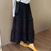 Women's Floral Print Tiered Maxi Skirt, High Waist Elastic A-Line Casual Long Skirt