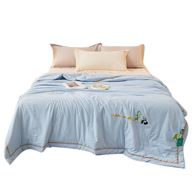 

CHANSI Mint Embroidered Soybean Summer Quilt