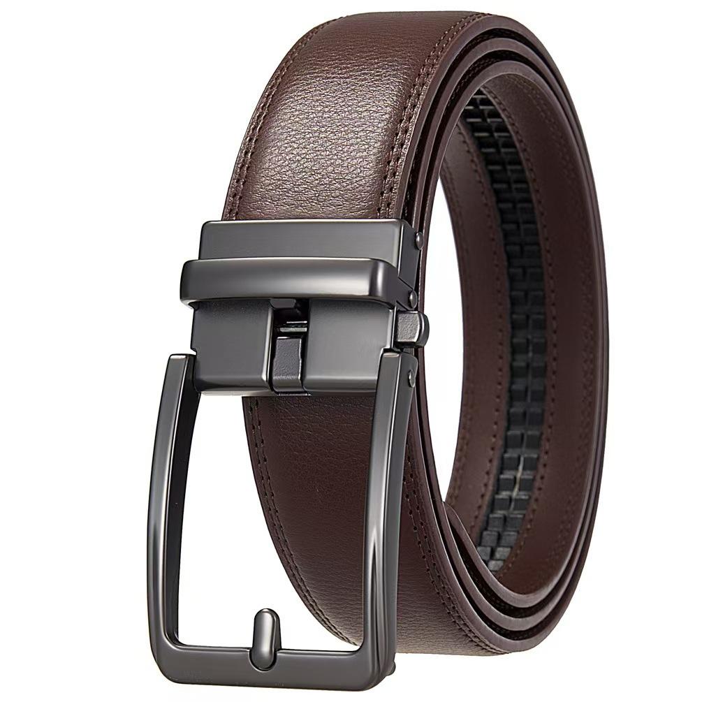 Business leather fashion casual men's cowhide belt automatic buckle belt, cowhide belt