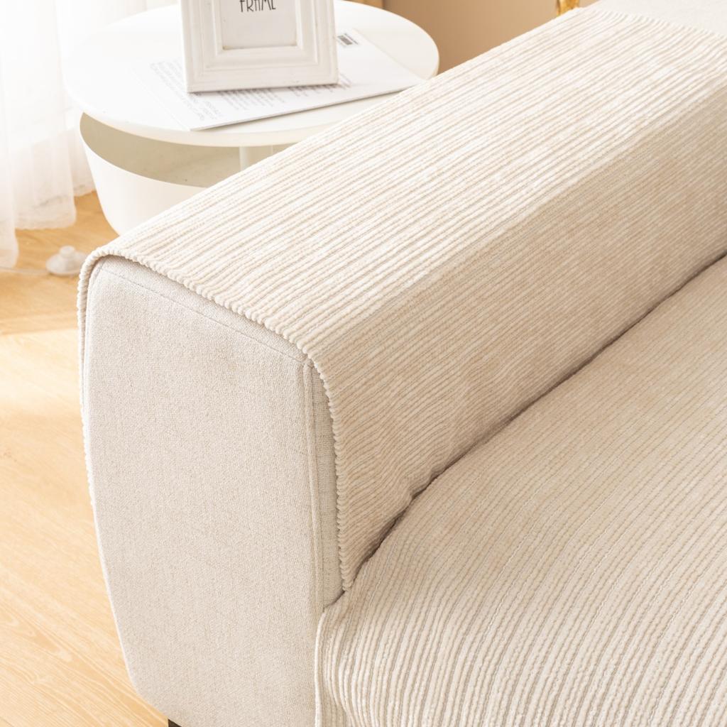 Simplized Solid Thick Non-Slip Chenille Sofa Cushion Cover, Geometric Line Design Universal Sofa Cushion Cover Four Seasons
