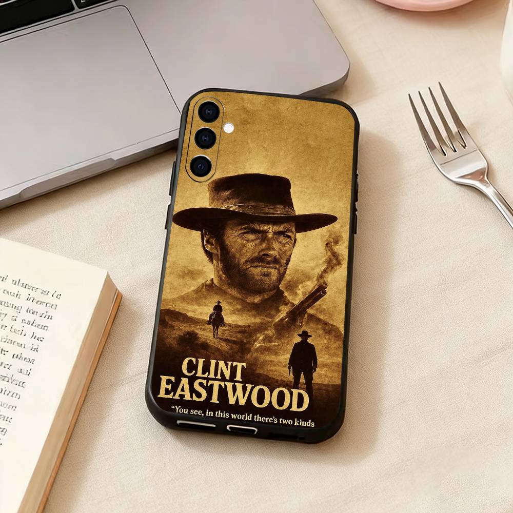 Clint Eastwood Graphic-c Phone Case Black Silicone Soft For Samsung Galaxy A73,A72,A71,A70,A53,A52,A51